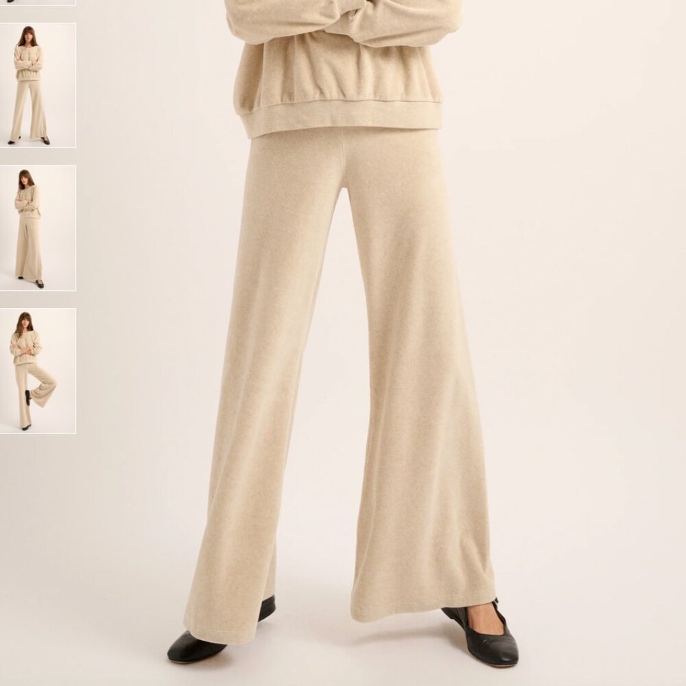 Suzie Kondi Oatmeal Velour Zephyra Pants